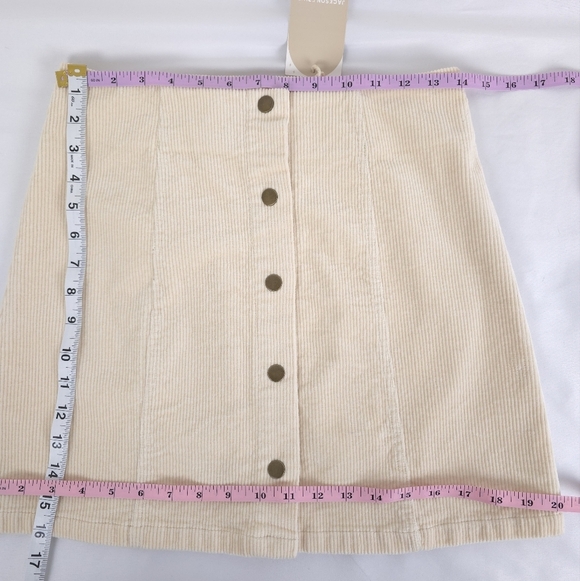 Jackson Rowe Crystal Skirt- Coconut Cord A-Line Mini Skirt - Picture 6 of 10